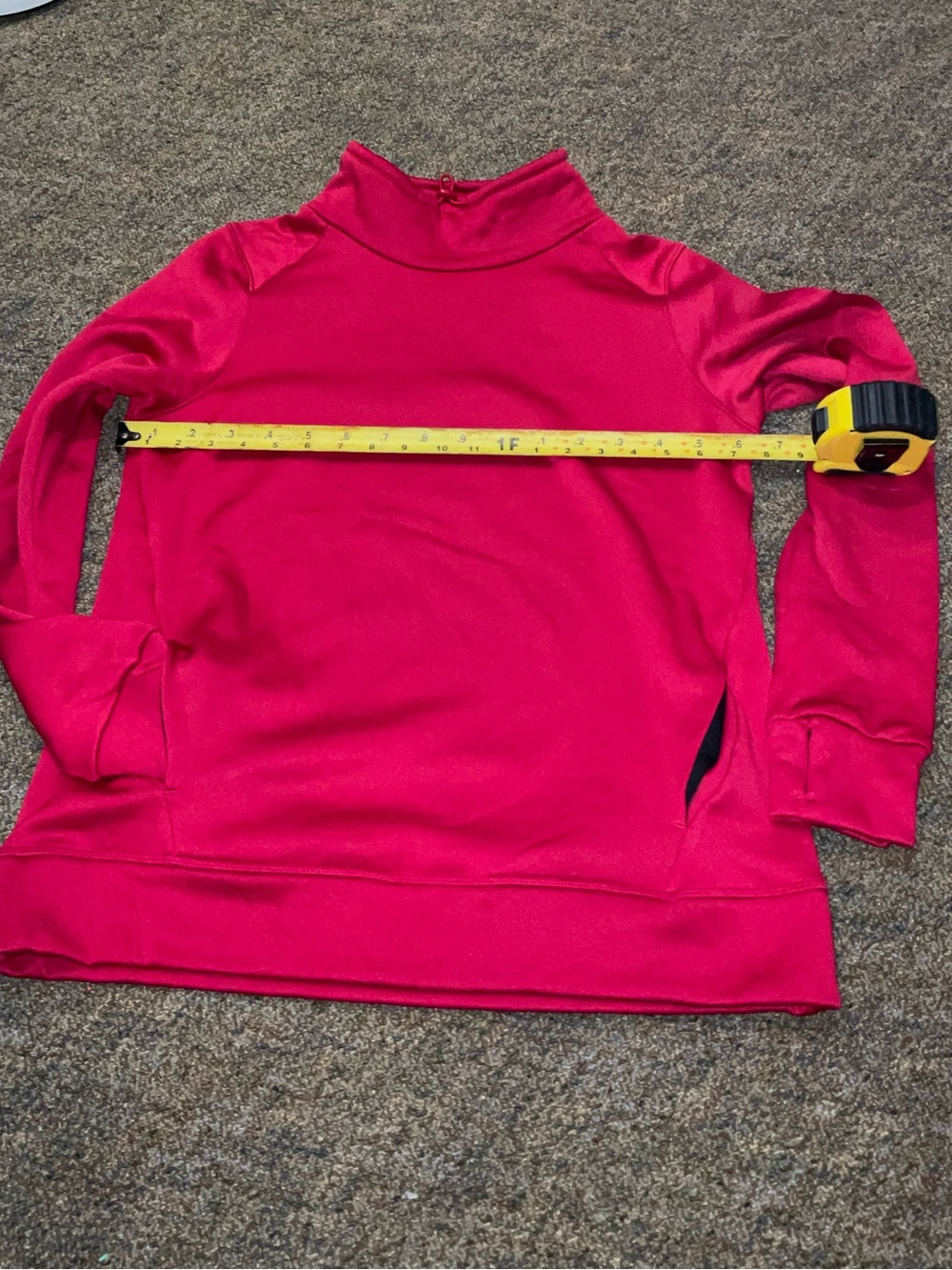 Xersion fuchsia women athletic sweater pullover mock neck szS NWOT thumbhole